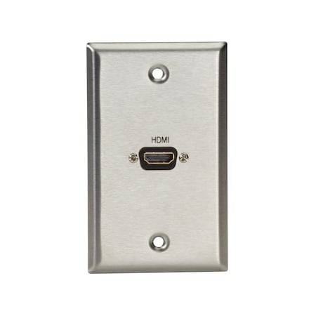 Black Box Av Stainless Wallplate, Single Gang, 1 WP831